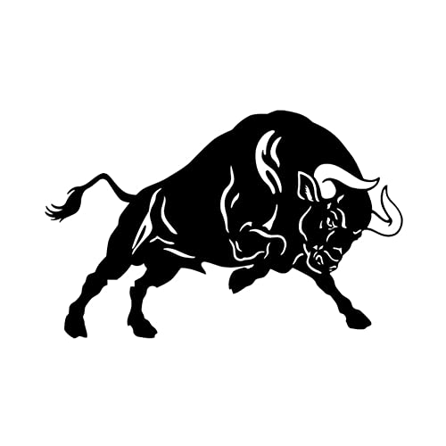 Asudaro 2pcs Sticker Taureau, Funny Bull Decal Car Réfléchissant Décalque Creux Rayures Décoratif Corps Autocollants Décoration De Voiture pour Pare-Chocs...