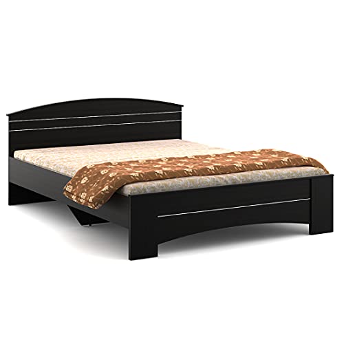 Image of Spacewood Maxima Bed | Queen Size (78 X 60) Engineered Wood Bed with Modified Understructure | 3 Year Warranty | Modern Design | Natural Wenge