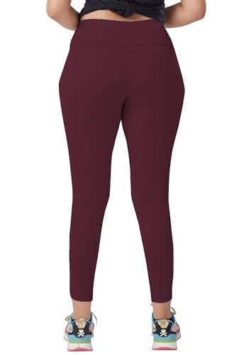 Image of Nexsus Appparels Stretchable Gym Pants for Workout : The Ultimate Yoga Pants | Gym Wear for Woman | Gym Tights for Women with Side Pockets | Available in Plus Size's