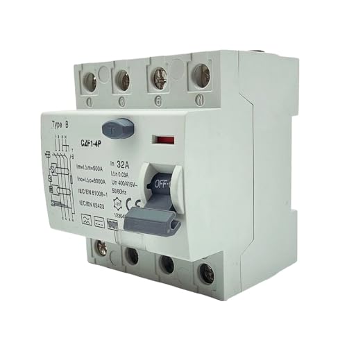 Disyuntor de 16 amperios 4P Clase B Tipo EM interruptor diferencial para fugas 5
