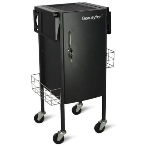 Beautyfor Lockable Metal Trolley with Drawers Cover