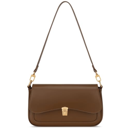 Image of KKXIU Small Shoulder Bag for Women Cute Hobo Handbags Mini Clutch Purses | Classic Trendy Retro Underarm Crossbody Bag with Detachable Straps, Zipper Closure