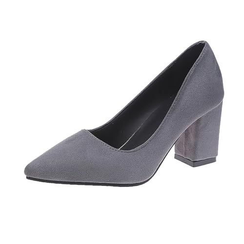Escarpins Mary Jane à talons hauts pour femme à talons hauts pour mariage, danse, fête, gris, 37 EU