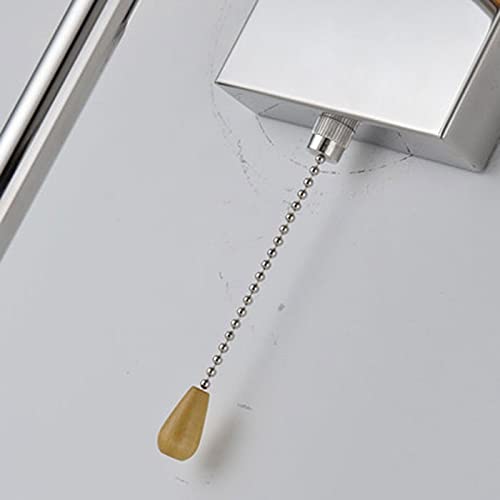 Aplique de pared LED con interruptor de cadena y pantalla de cristal para dormitorio 7
