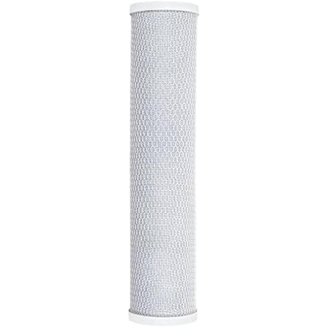 APPLIED MEMBRANES INC. 4.5" x 20" Carbon Water Filter | Whole House or Commercial Water Filtration System Replacement Filter | Chlorine Taste Odor Removal | Fits 20" Big Blue Housing | H-F4220AC Cover
