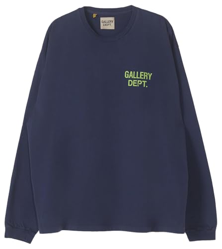 Gallery Dept., Pre-Loved Men's Vintage Print Souvenir Classic Logo Long Sleeve T-Shirt, XXL, Navy