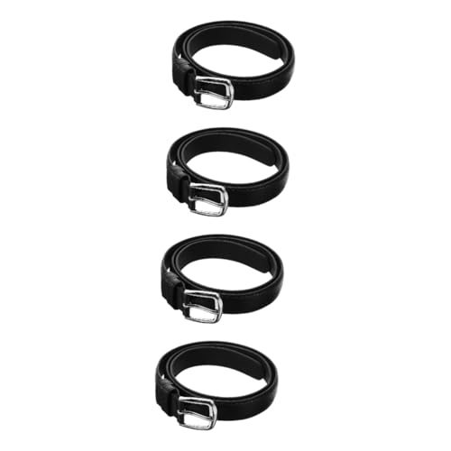 TOVINANNA 4pcs Boys Leather Belt for Classic Waist Strap for Ages Versatile Design for Pants Durable Fashion Accessory for Everyday Wear