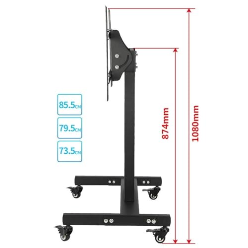 Soporte universal móvil para TV ajustable en altura miniatura 3