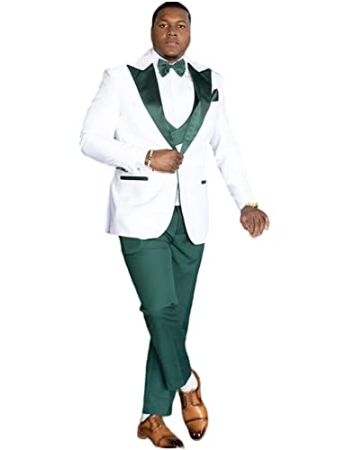 Men's Three Pieces Wedding Party Tuxedo Peak Lapel One Button Suit Set