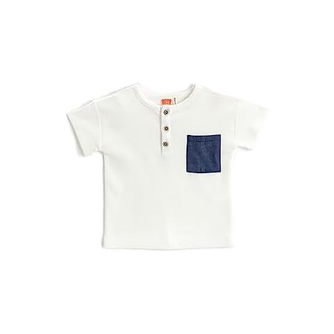 Koton Baby Boys' Ecru Short Sleeve T-Shirt Cover