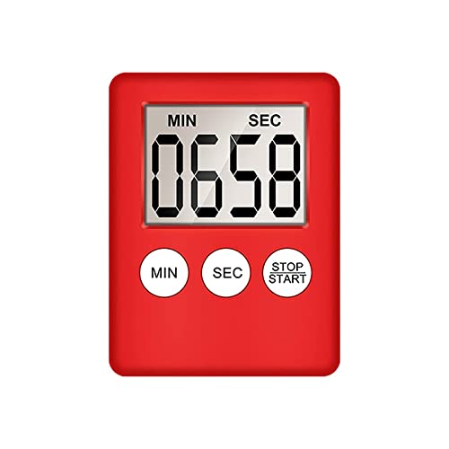 キッチン タイマー マグネット付き タイマー キッチン タイマー ストップウォッチ 勉強タイマー ド マグネット 時計 大画面 100分 赤