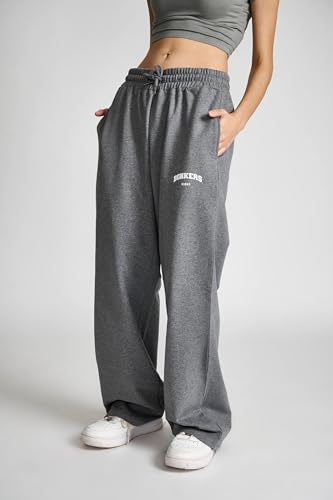 Image of Dark Grey Melange Wide-Leg