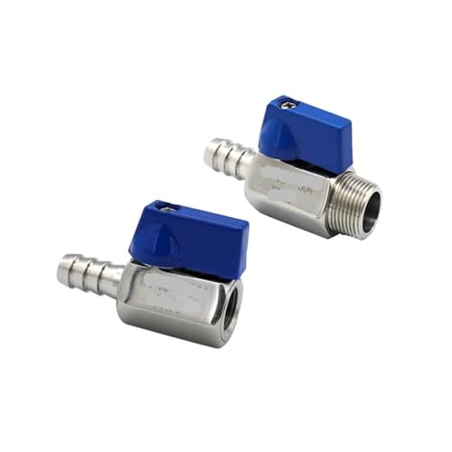 Mini válvula de bola de acero inoxidable 304 roscada macho de 12mm con conector pagoda 3