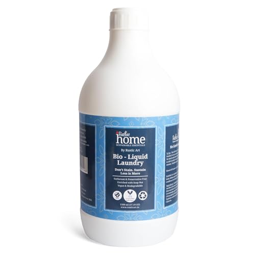 Rustic Home Bio Liquid Laundry | Everyday Cleaning | Front & Top Load | Soapnut & Lemon Peel | (1100 ml)
