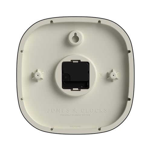 JONES CLOCKS® Marvel Wall Clock | Modern Retro Rounded Square Clock | 10 inch | Black | Cool Designer Look for Kitchen, Living Room or Office