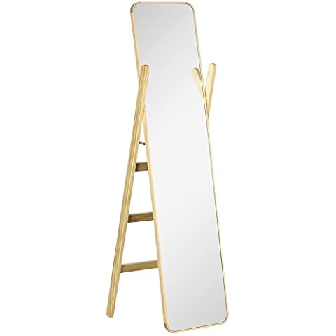 HOMCOM Espejo de Pie con Perchero Cover