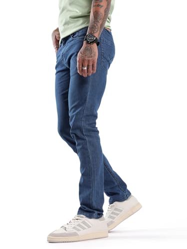 Image of WROGN Men's Cotton Stretch Jeans | Mid Rise | Slim Fit