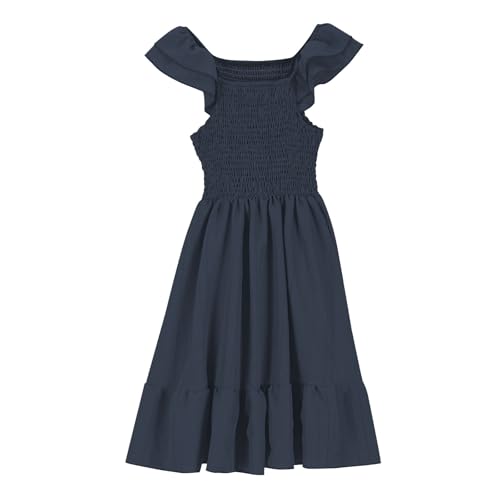 Girls Summer Dress Sleeveless Smocked Sundress Casual A Line Swing Dresses Flowy Party Dress Beach Vacation Outfits4