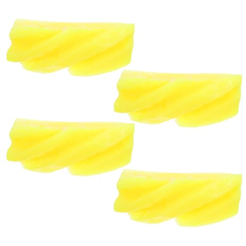 SUPVOX Rodajas de Fruta Falsa de Piña 4 Unidades en PVC para Adornos Fotográficos y Decoración de Hogar