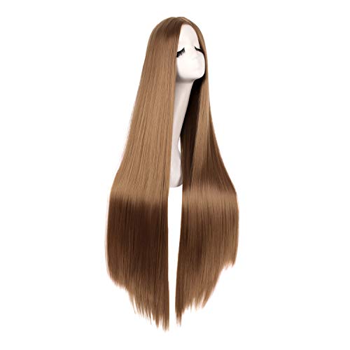 Image of MapofBeauty 40 Inch /100cm Fashion Straight Long Costume Anime Cosplay Wig (Light Brown)