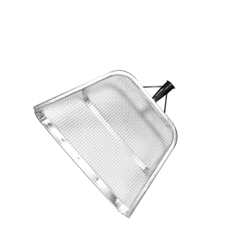 QUILSTM Tamizadora versátil para jardinería, diseñada para filtrar fácilmente el Suelo, maíz, dátiles y malezas. Herramienta Esencial para tareas, Plata, 37x44cm Malla 0.8cm