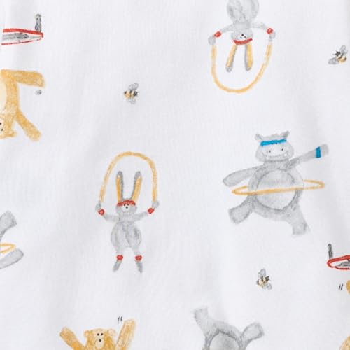 Image of Burt's Bees Baby unisex-baby Sleep & Play, Organic One-piece Romper-jumpsuit Pj, Zip Front Footed Pajama