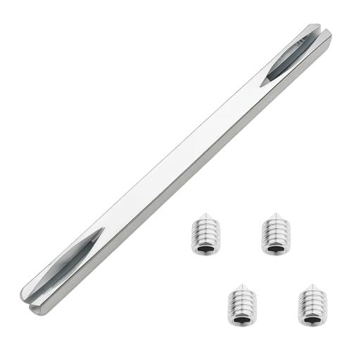 Eje cuadrado 8mm x 150mm de acero al carbono para manillas, repuesto para cerraduras interiores con tornillos M6