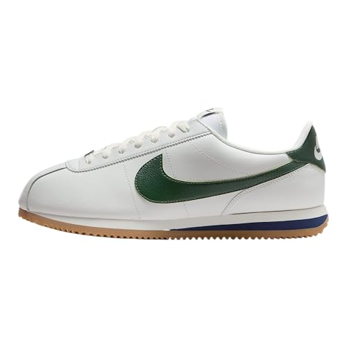 Nike Cortez Leather Men's Shoes (Summit White/Midnight Navy/Metallic Silver/Fir)