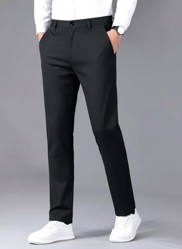 Image of Mans Formal Pant| Stretchable Formal Pant Trousers| Comfortable Office & Casual Pants for Men || Classic Flat Front Casual Pant | Mens Formal Pant