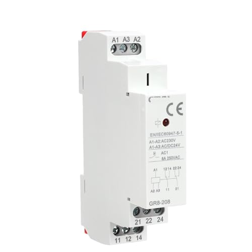 Relé auxiliar GR8 SPDT interruptor electrónico AC230V para cuadros de automatización 2