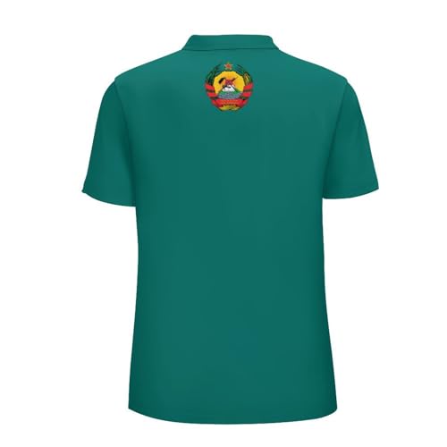 Mozambique Flag Men Polo Shirts Casual Short Sleeve Patriotic Tee Shirt4