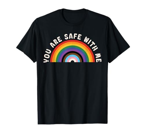 Photo de You Are Safe With Me | You're Safe LGBTQ Pride Ally Rainbow T-Shirt