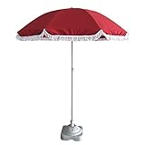 Hinweis: Dieser Regenschirm muss mit einer gewichteten Basis gesichert sein (nicht inklusive) oder auf eine Terrasse-Tabelle eingesetzt.Abdecken und in der Nacht speichern und bei extremen Wetterbedingungen, um Beschädigungen zu vermeiden und die Langlebigkeit Ihres Regenschirms zu gewährleisten.