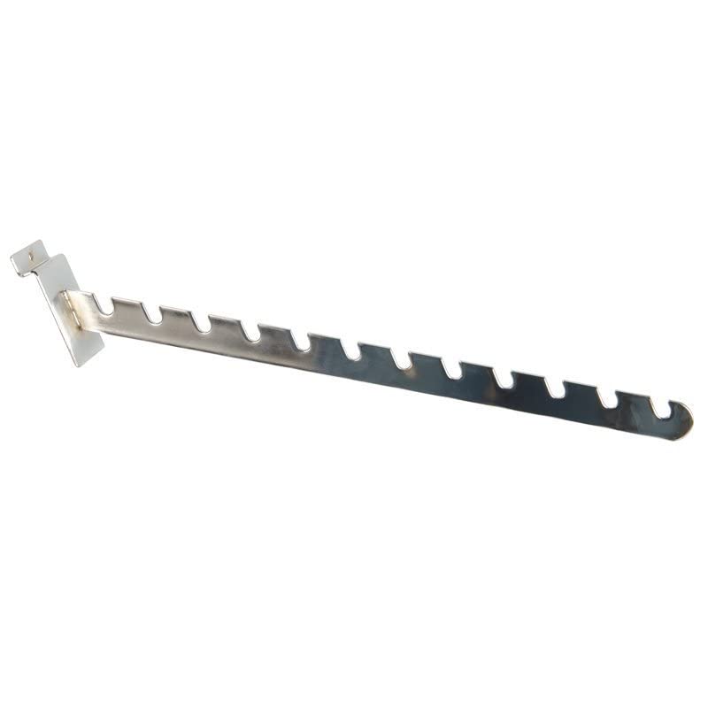 12 Notch Garment Arm for Slatwall – 400mm / 16″. slatwall Accessories (1 X 12 NOTCHES Waterfall ARM)