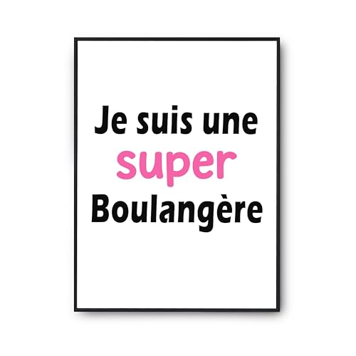 Cadeau humour boulangère affiche citation décoration murale poster 2