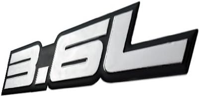 Miniatura 5 de Placa de identificación con emblema de aluminio real de 3.6 litros en relieve de plata altamente pulida, compatible con Jeep Chrysler Dodge,