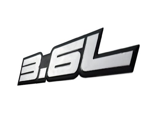 2 X (Pair/Set) 3.6L Liter Embossed Silver On Black Highly Polished Silver Real Aluminum Auto Emblem Badge Nameplate For Chevy Chevrolet Impala Traverse Camaro Llt Lfx Vvt Gm General Motors Cadillac Xts Cts Srx Sts Ferrari 360 Audi Q7 Pontiac G8 Subaru Legacy Outback Tribeca #TOP4