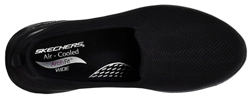Image of Skechers Women's Go Walk Arch Fit - Grateful, Black, 6 Wide