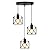 Phaosio 3 Light Pendant Light Fixtures, Dining Room Farmhouse Kitchen Island Light Fixture Chandelier, Industrial Hanging Pendant Lighting for Bedroom, Metal Cage Pendant Ceiling Lamp Black