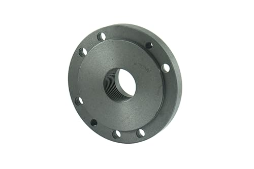 Shars 5" Fully Machined Threaded Back Plate 1-1/2-8 for 3 or 4 Jaw Self Center Chuck 202-6192 S