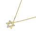 14k gold handmade Star of David diamond pendant necklace