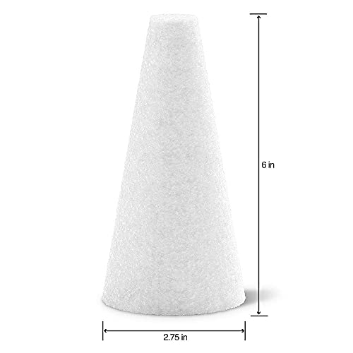 Floracraft Craftfōm 2 Piece Cone 2.75 Inch X 6 Inch White #TOP1