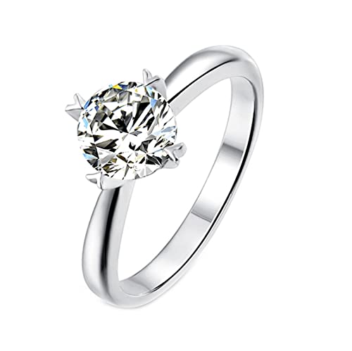 Bague Moissanite Argent 925 Mariage KnSam Serti Cœur Durable