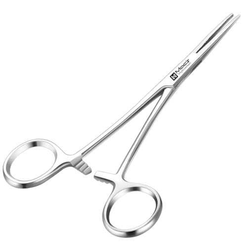 Macs Kelly Forceps – 5.5 Inch Straight Hemostat Clamp – Stainless Steel Locking Forceps with Serrated Jaws for Training, Veterinary, First Aid, Crafts & Fishing image 3