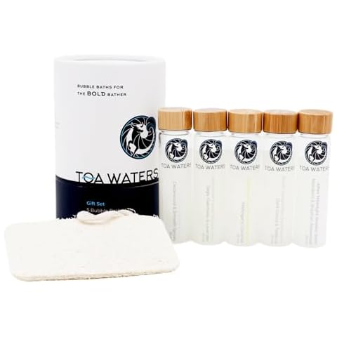 Bubble Bath Mini Gift Set | Sampler of 5 Luxurious Scents | Organic | Vegan | Handmade | Holiday | Christmas | Birthday | for Him and Her Cover