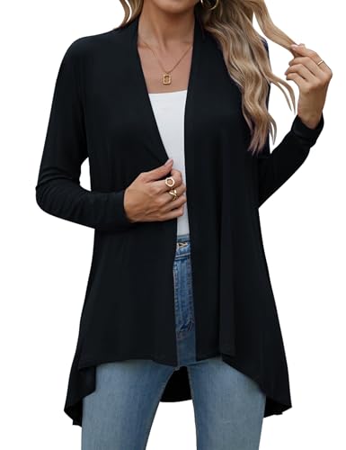 Pogtmm B07H6ZYRLT Women'S Loose Casual Long Sleeve Lightweight Cardigan Sweaters Open Front Breathable Cardigans thumb #3
