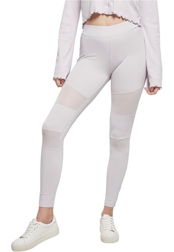 URBAN CLASSICS Ladies Tech Mesh Leggings mujer elásticos para deporte, con 4 insertos de malla funcional, corte clásico, pantalones de deporte, cintura elástica.