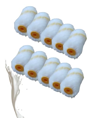 10x 5cm Profesius Malerrollen Heizkörperwalzen Ersatzrollen, Goldfadenwalzen, Streichrollen für Farben und Lacke - für effizientes Streichen und optimalen Farbauftrag