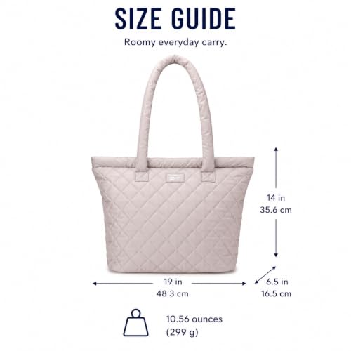 Image of Reebok Womens Tote Bag - Lightweight Carry On Puffer Quilted Tote Bag for Travel Work Travel and Daily Essentials