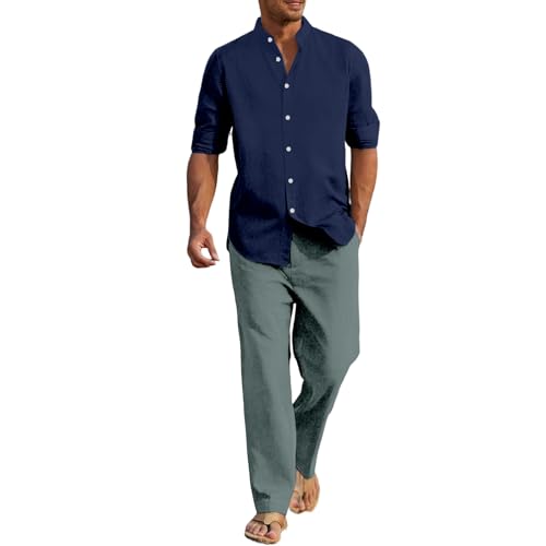 Ensemble homme lin anti-transpiration vêtement ample yoga et maison